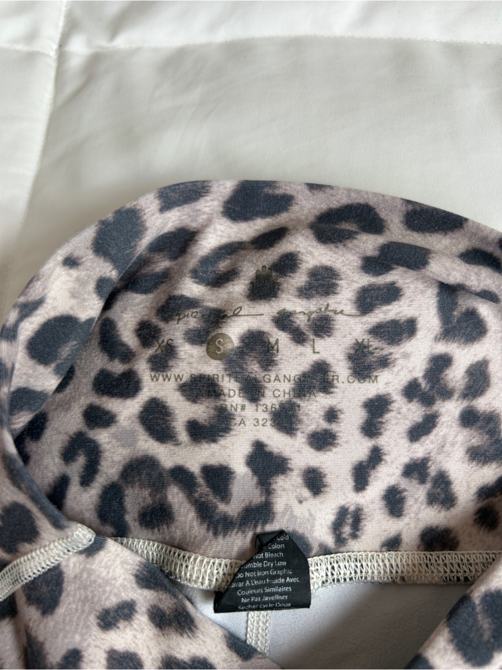 Spiritual gangster Leopard Print Strappy Sports Bra & Legging Set - Picture 4 of 10